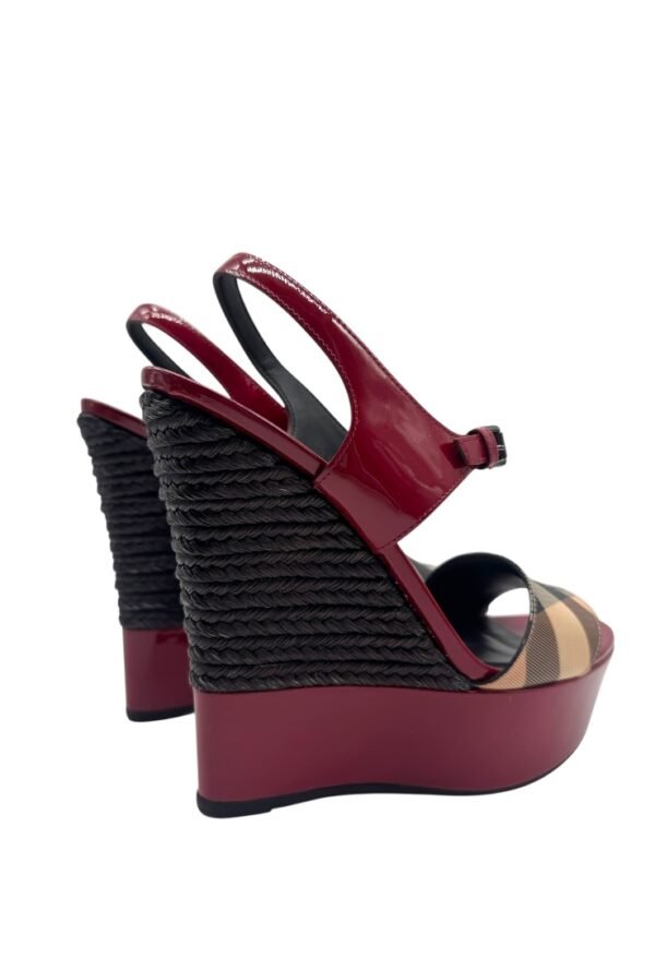 BURBERRY - NOVA CHECK CANVAS WEDGE - Image 7